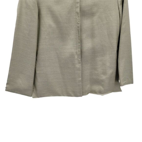 90's Giorgio Armani Silk Gold Mandarin Collar Single Breasted Tunic Blazer Sz 6 - Picture 7 of 12